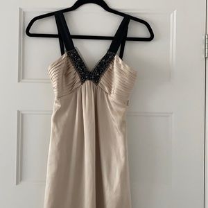 BCBG Beige long dress size 2
